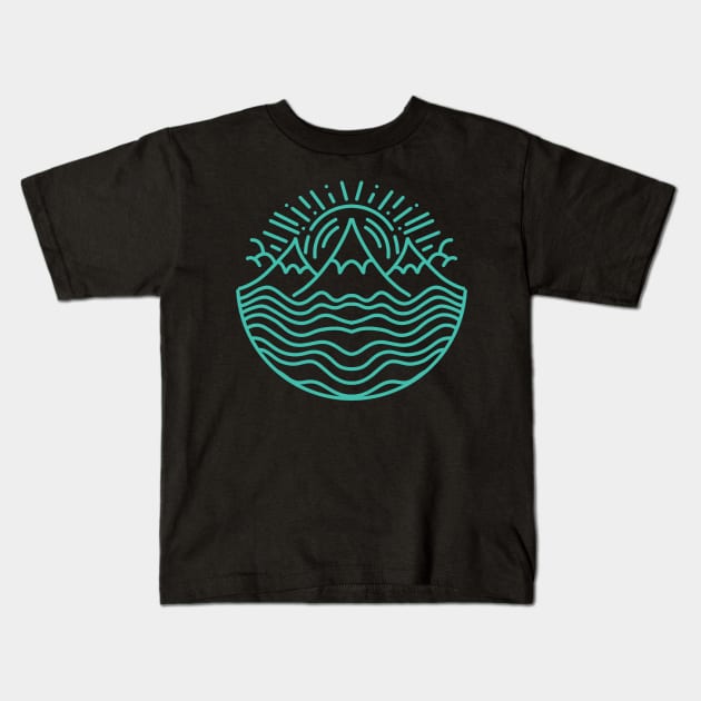 abstract mountain Kids T-Shirt by donipacoceng